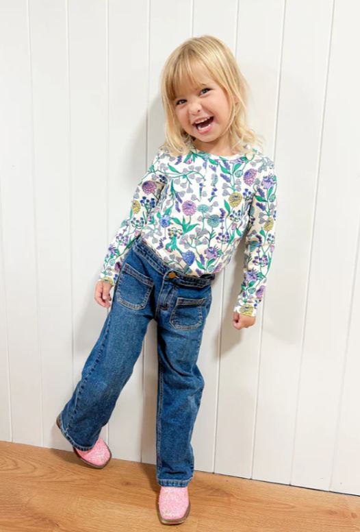 Spring Bouquet Long Sleeve Top