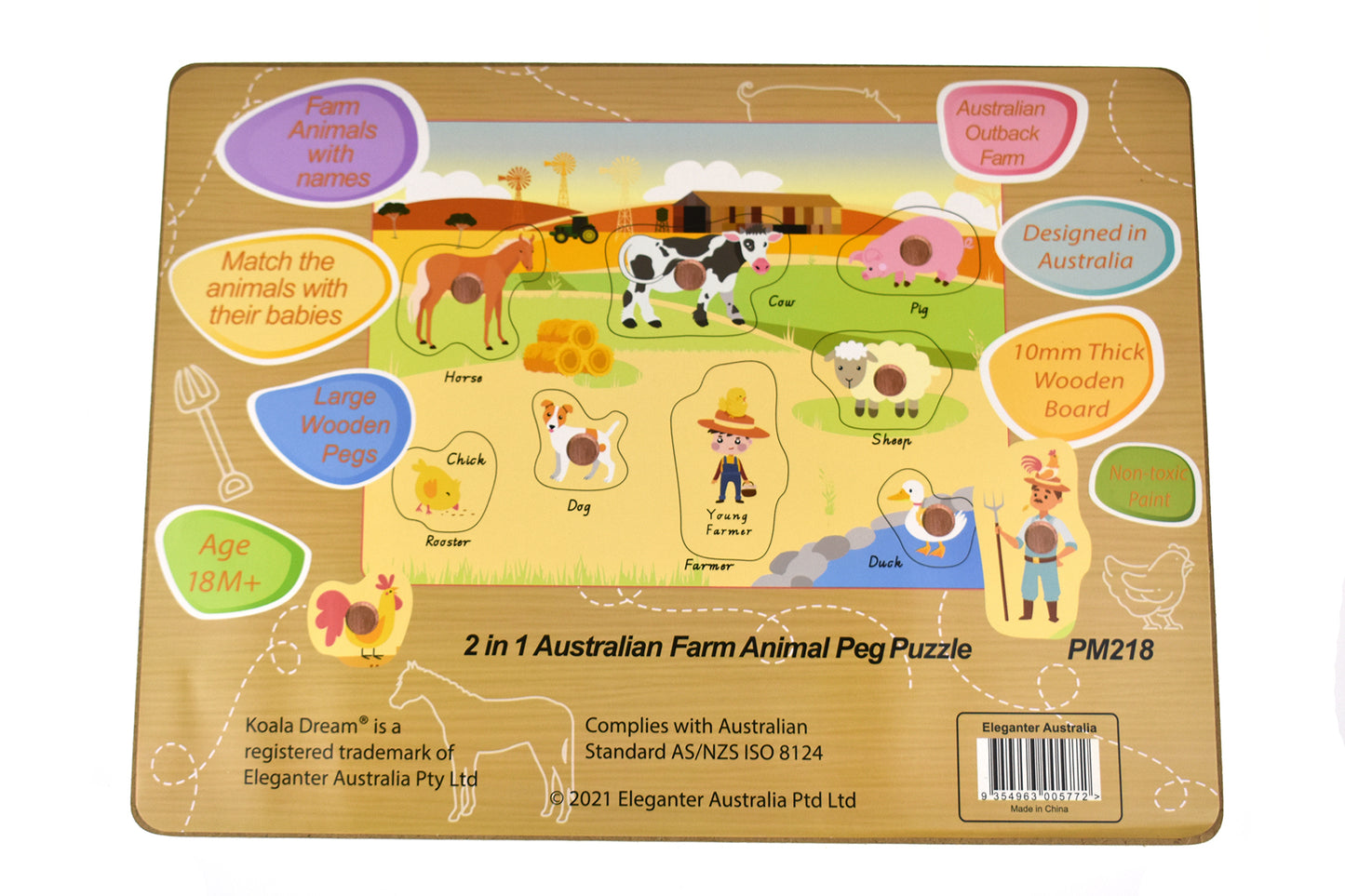Australian Farm Peg Puzzle