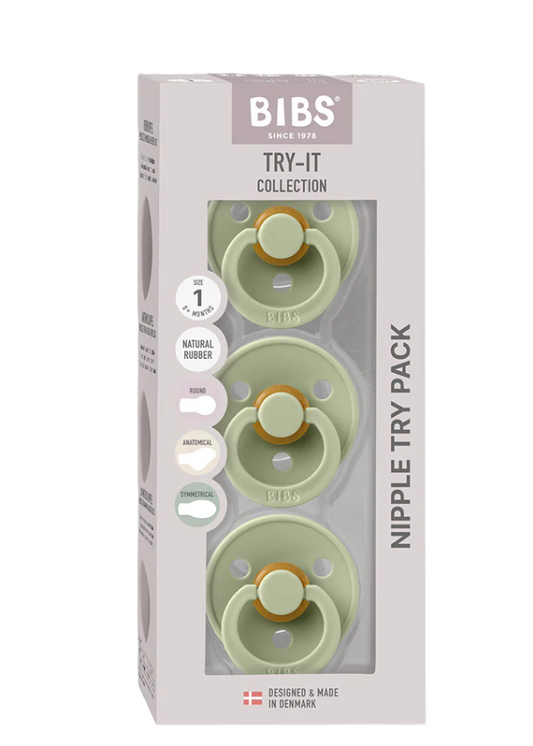 BIBS Try It 3pk Sage
