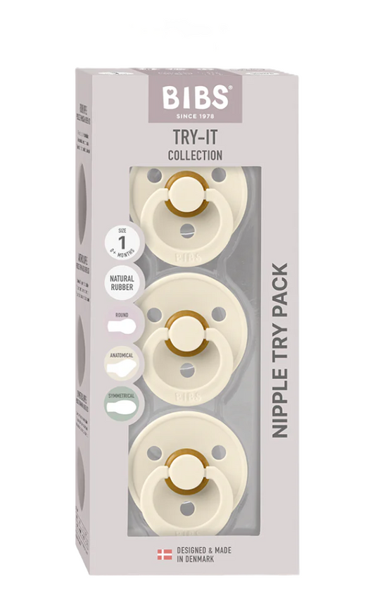 BIBS Try It 3pk Ivory