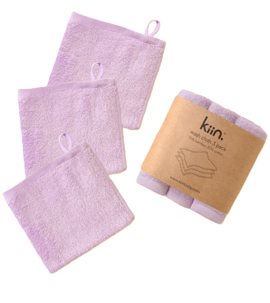 3pk Wash Cloth - Lilac