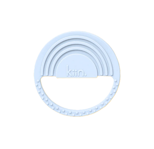 Rainbow Silicone Teether - Blue