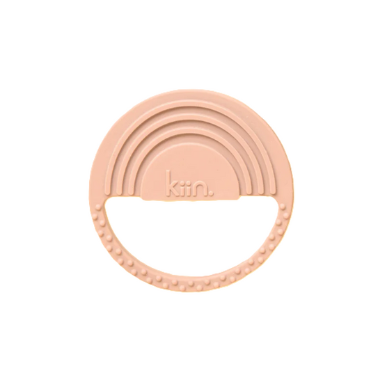Rainbow Silicone Teether - Dusty Pink