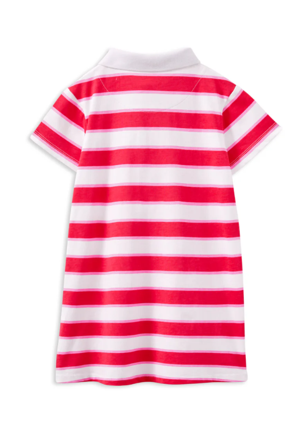 Pink & Red Stripe Rugby Dress