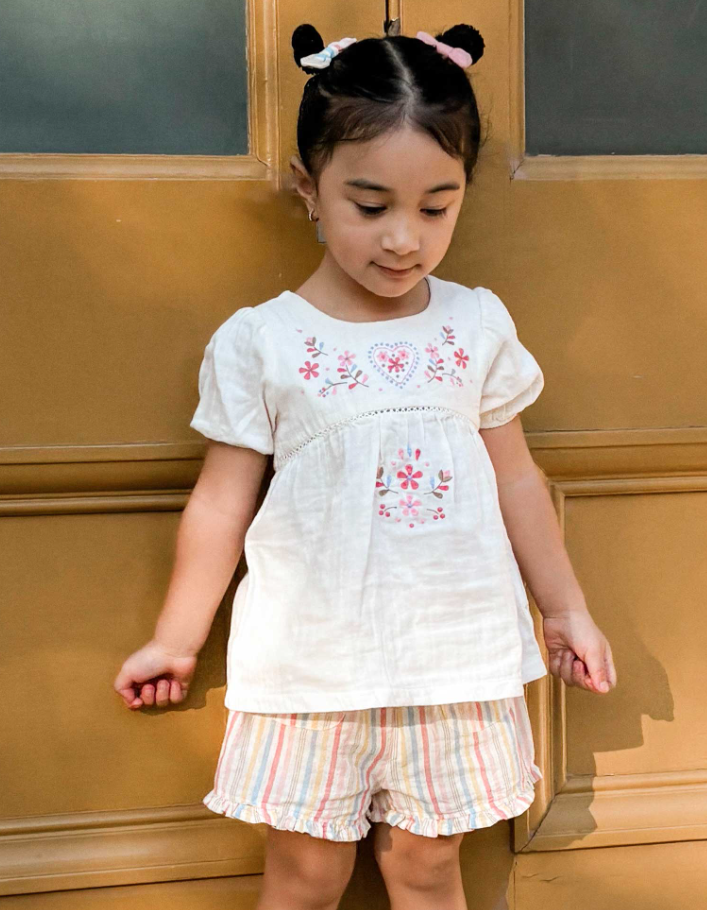 Fiesta Pastel Linen Shorts