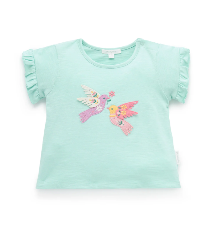 Sage Swallow Ruffle Tee