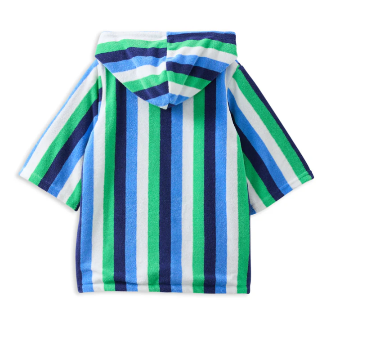Blue Green Terry Toweling Cover Up