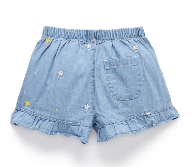 Daisy Embroidered Shorts