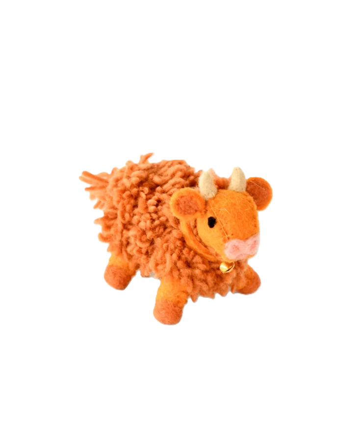 Felt Highland Cow - Light Brown