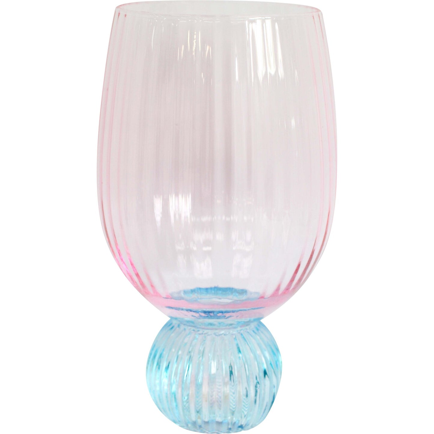 Pink & Blue Bubble Ball Cocktail Glass