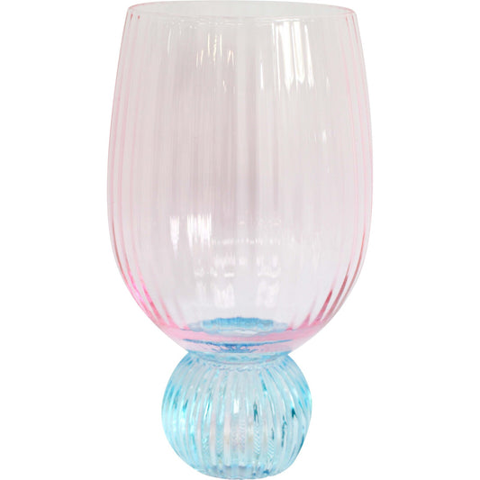 Pink & Blue Bubble Ball Cocktail Glass