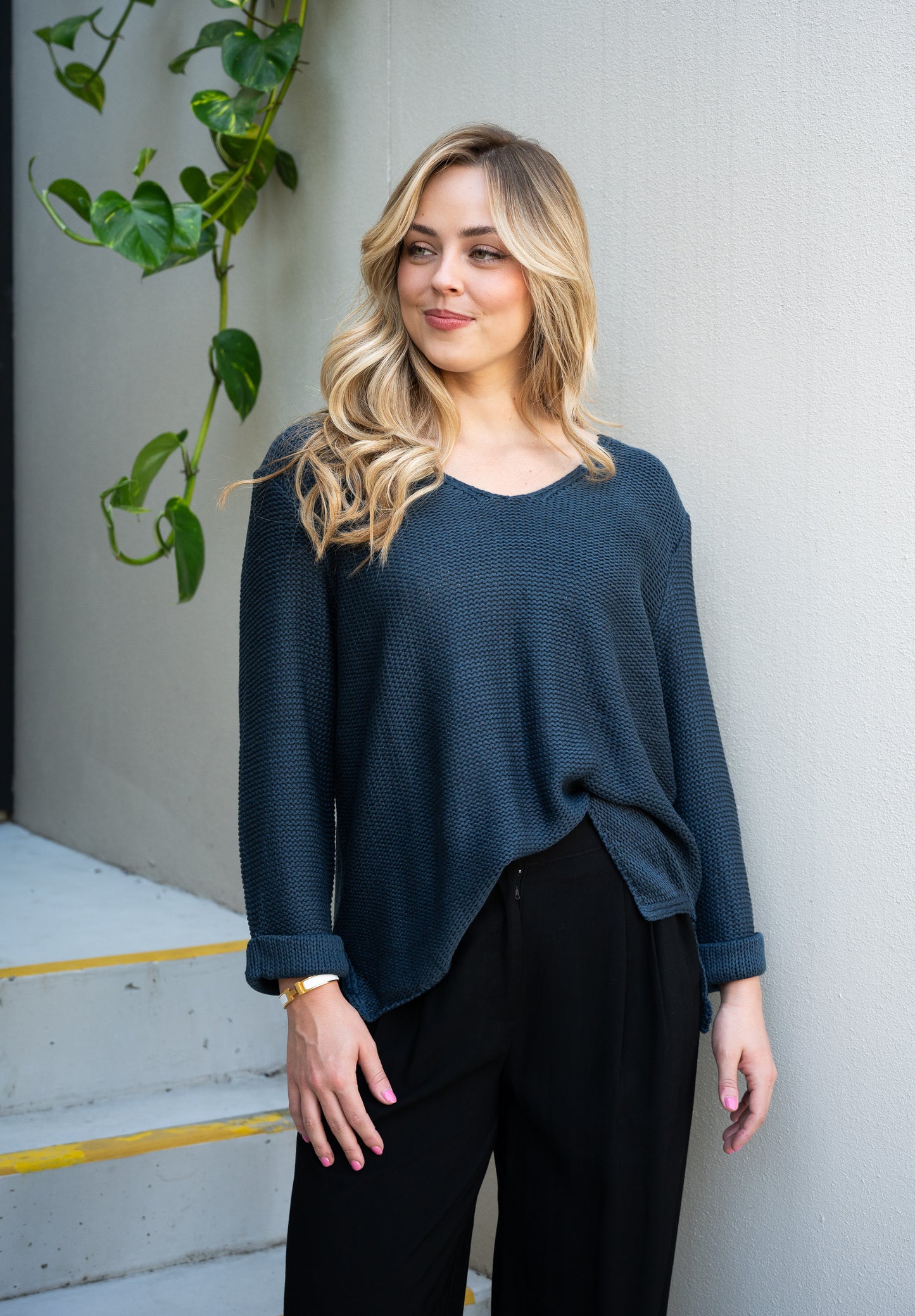 Elain Navy Knit
