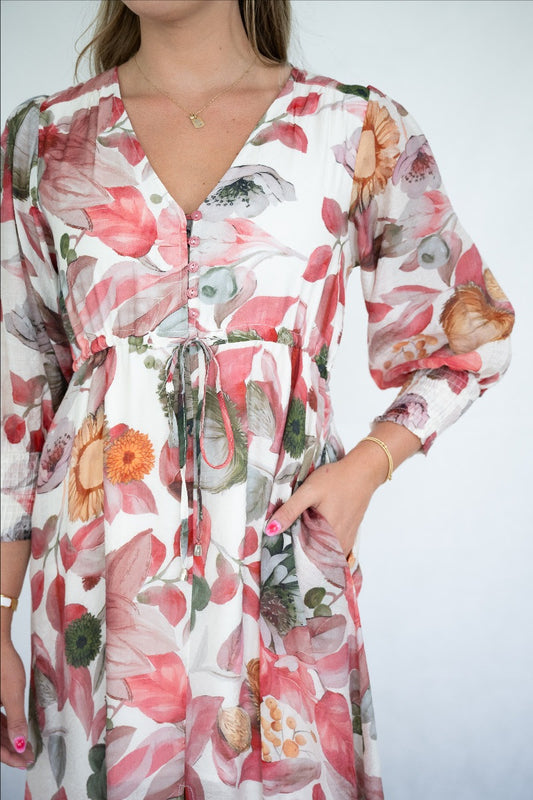 Anthel Pink Floral Maxi