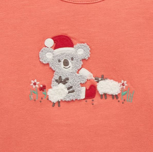 Christmas Red Frill Top Koala