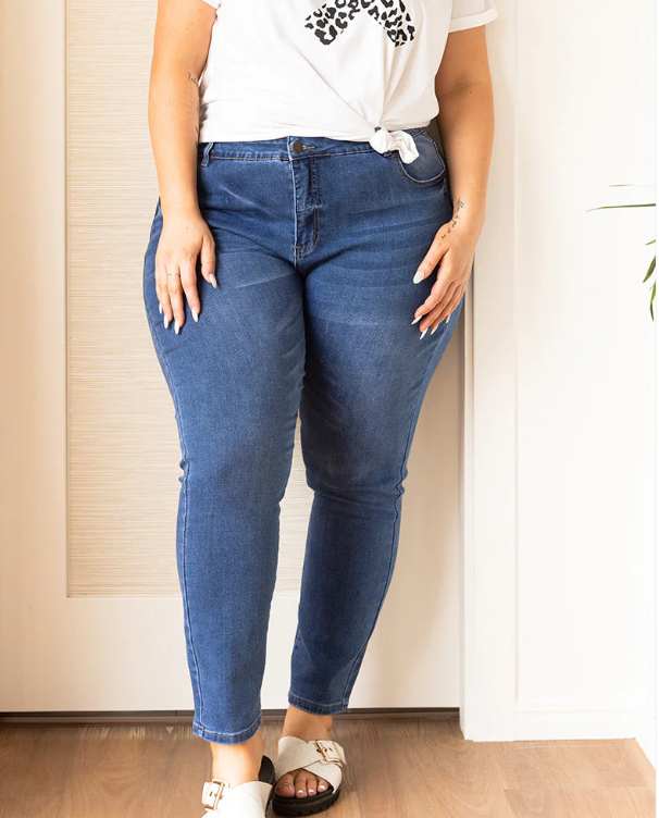 Vanessa Skinny Jeans Cropped Blue
