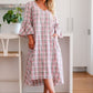 Alyssa Pink Grey Check Dress