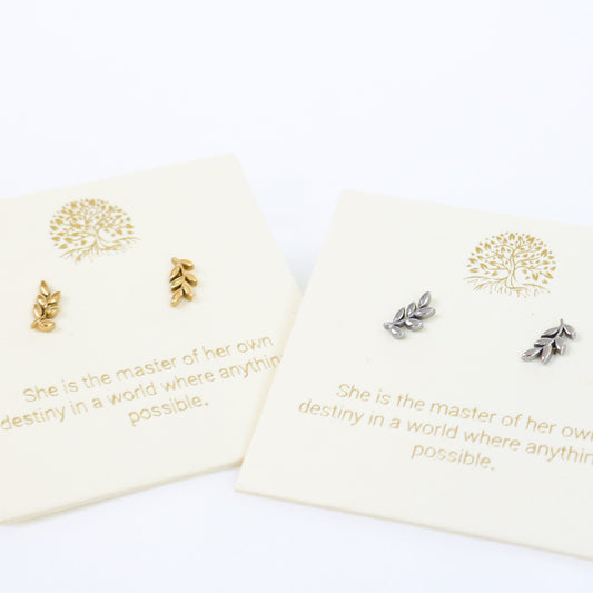 Lunamei Fern Studs