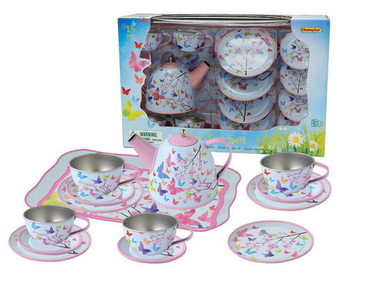 Butterfly Tin Tea Set