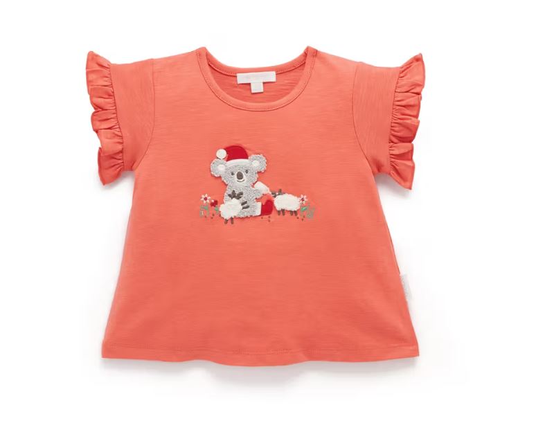 Christmas Red Frill Top Koala