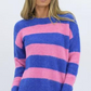 Mika Pink/Blue Long Sleeve Stripe Knit