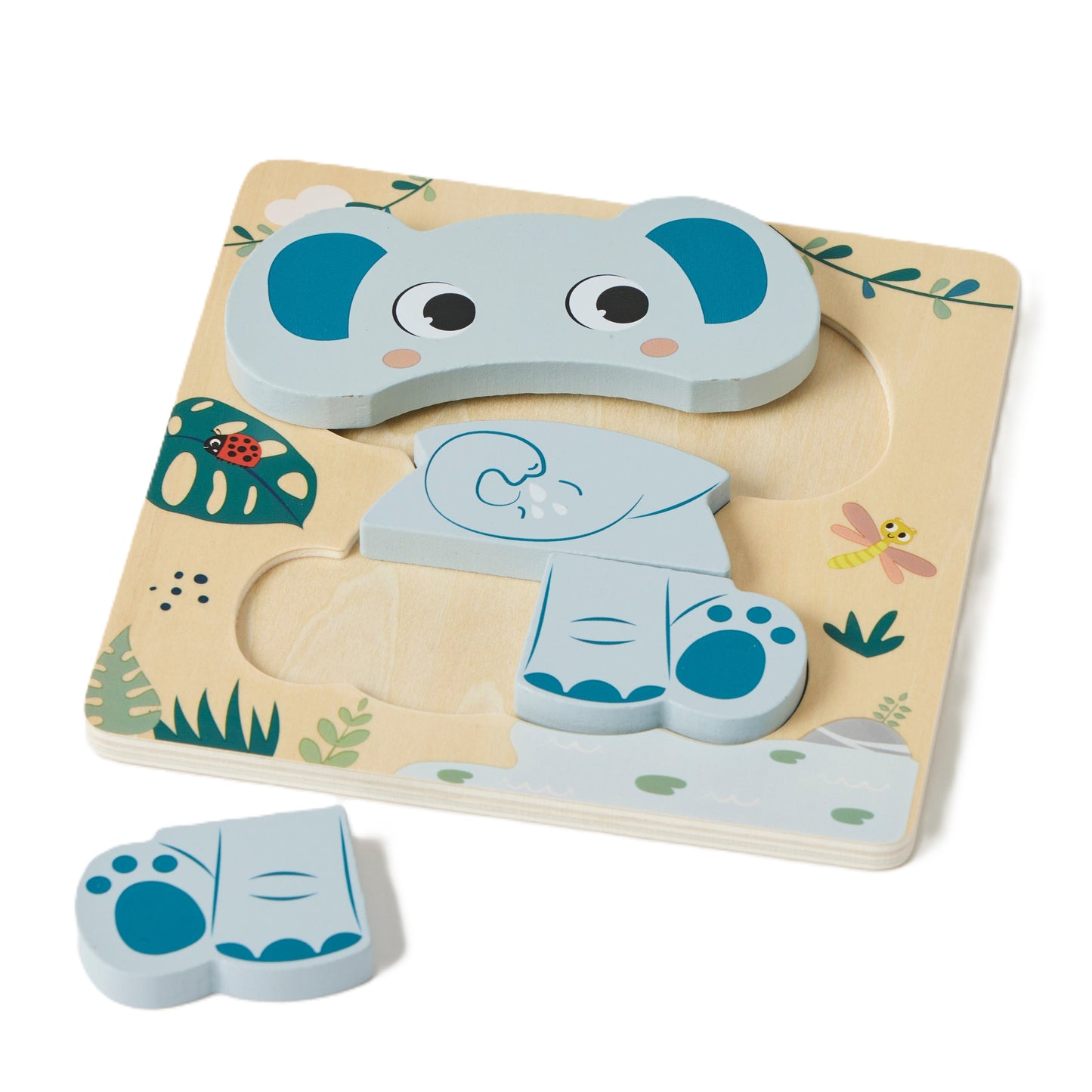Wooden Elephant Puzzle 4pce