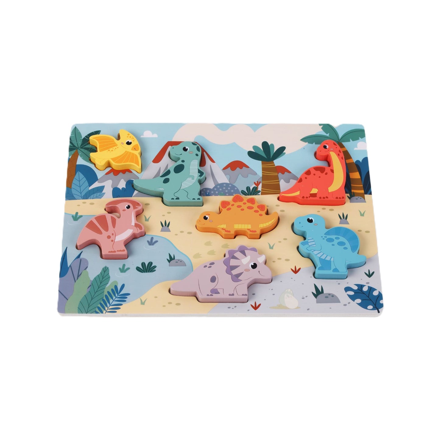 Wooden Dinosaur Puzzle 7pce