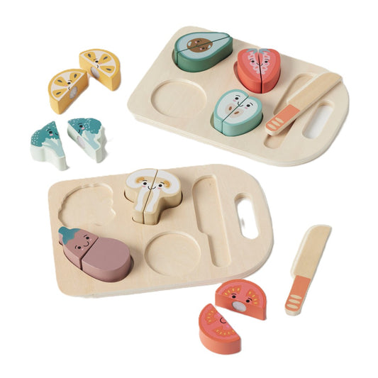 Fruit & Vegetables Wooden Cutting Set