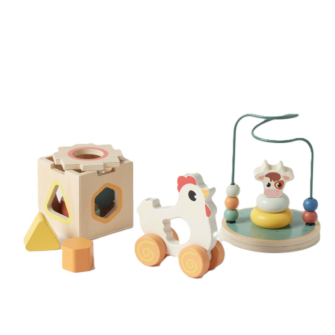 3 in 1 Wooden Farm Animals