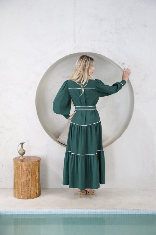 Selena Emerald Maxi Dress