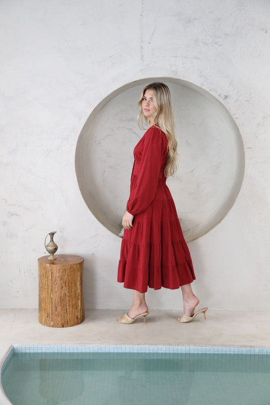 Nesta Red Maxi Dress
