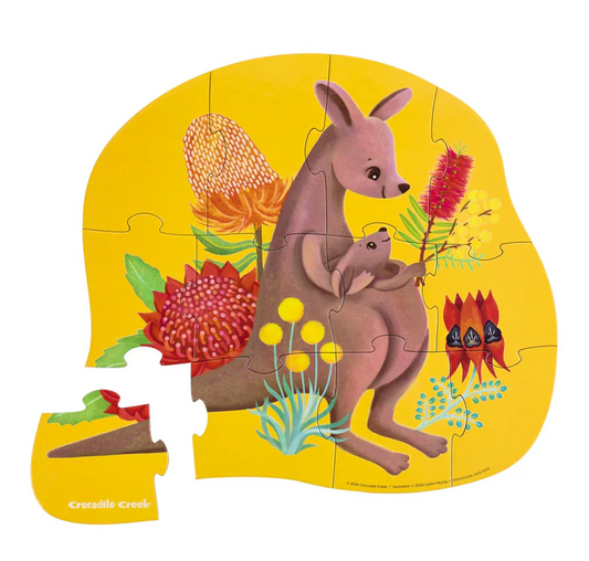 Kangaroo & Joey Mini Puzzle 12pce
