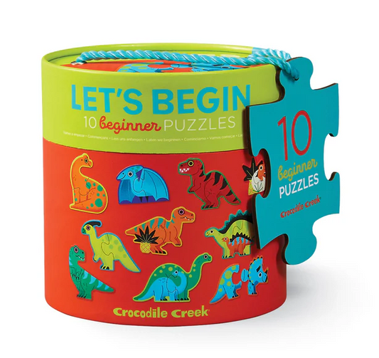 Lets Begin 10 2pce Puzzles - Dinosaurs
