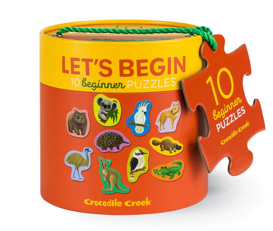 Lets Begin 10 2pce Puzzles - Aussie Animals