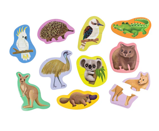 Lets Begin 10 2pce Puzzles - Aussie Animals