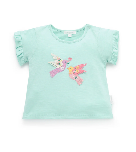 Sage Swallow Ruffle Tee