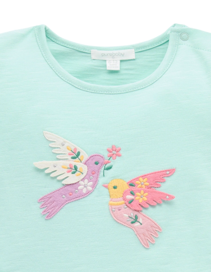 Sage Swallow Ruffle Tee