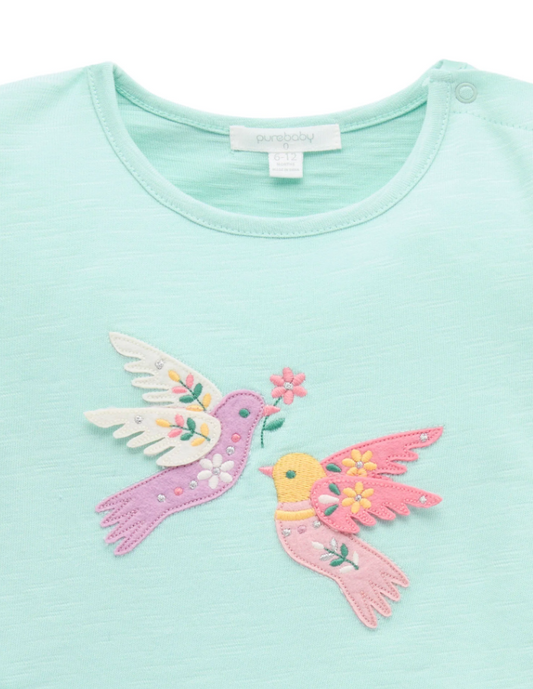 Sage Swallow Ruffle Tee