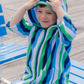 Blue Green Terry Toweling Cover Up