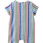 Blue Stripe Crinkle Romper