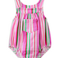 Pink Stripe Crinkle Playsuit
