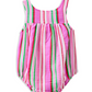 Pink Stripe Crinkle Playsuit