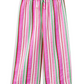 Pink Stripe Crinkle Pants