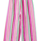 Pink Stripe Crinkle Pants