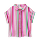 Pink Stripe Crinkle Shirt