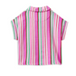 Pink Stripe Crinkle Shirt
