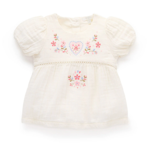 Cloud Floral Embroidered Top