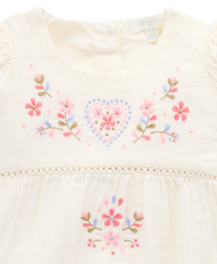 Cloud Floral Embroidered Top