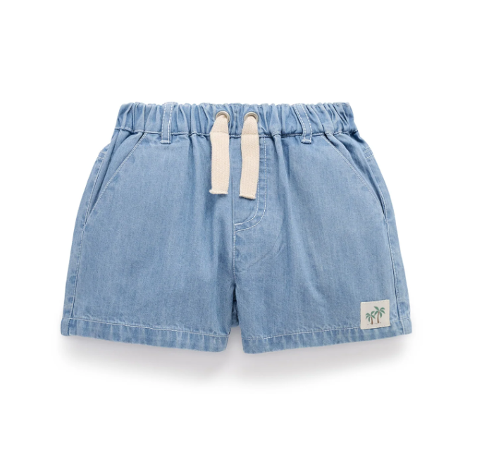 Pull On Denim Shorts