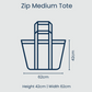 Zip Medium Tote - Multi Stripe