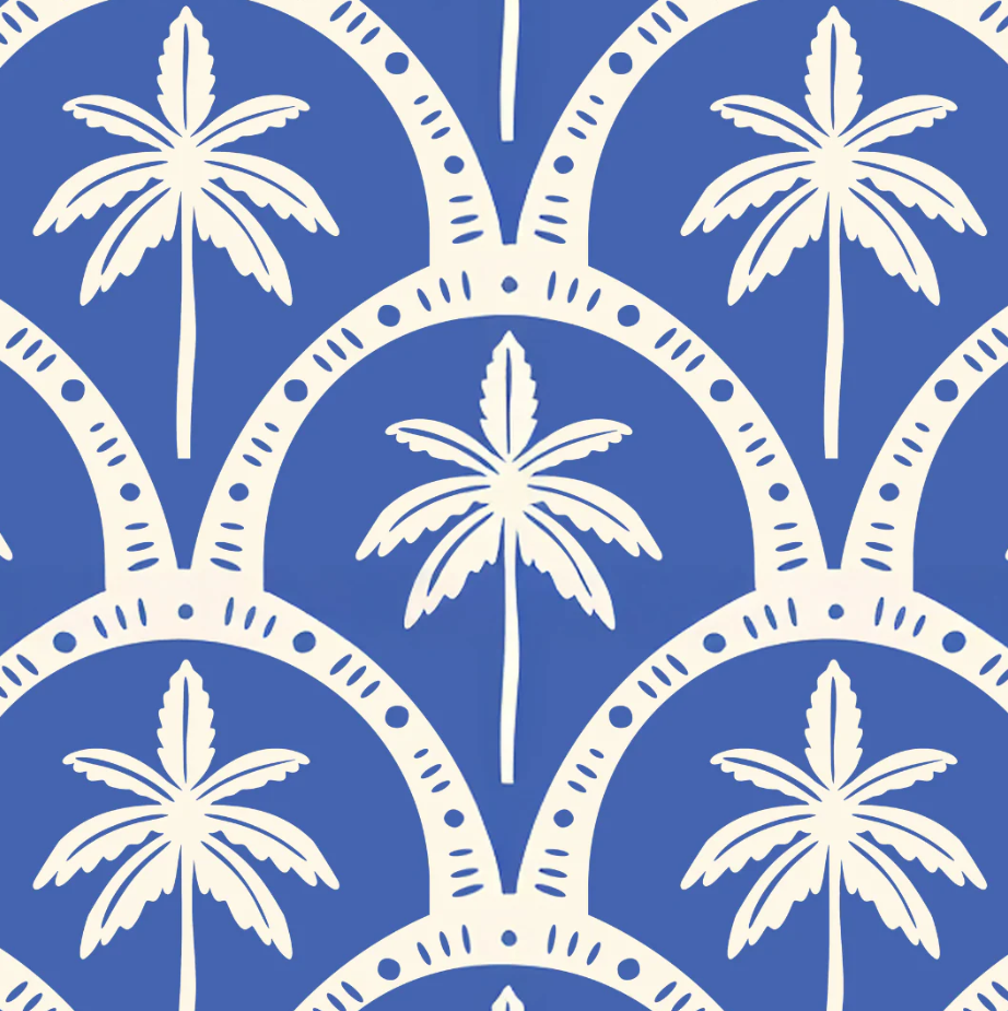 Medium Insulated Tote - Blue Palm